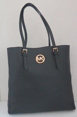 Michael Kors 35H3GTVT7T Large Black Saffiano North/South Jet 